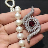 Zircon Inlay Eyes Tassel Pendant Sweater Chain