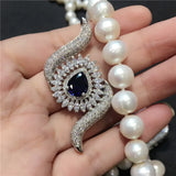 Zircon Inlay Eyes Tassel Pendant Sweater Chain