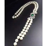 Zircon Inlay Eyes Tassel Pendant Sweater Chain