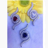 Zircon Inlay Eyes Tassel Pendant Sweater Chain