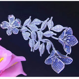 Zircon Flower Tassel Pendant Long Sweater Chain Clasp