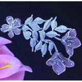 Zircon Flower Tassel Pendant Long Sweater Chain Clasp