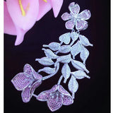 Zircon Flower Tassel Pendant Long Sweater Chain Clasp