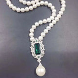 Zircon Micro Inlay Palace Buckle Tassel Pendant Long Sweater Chain
