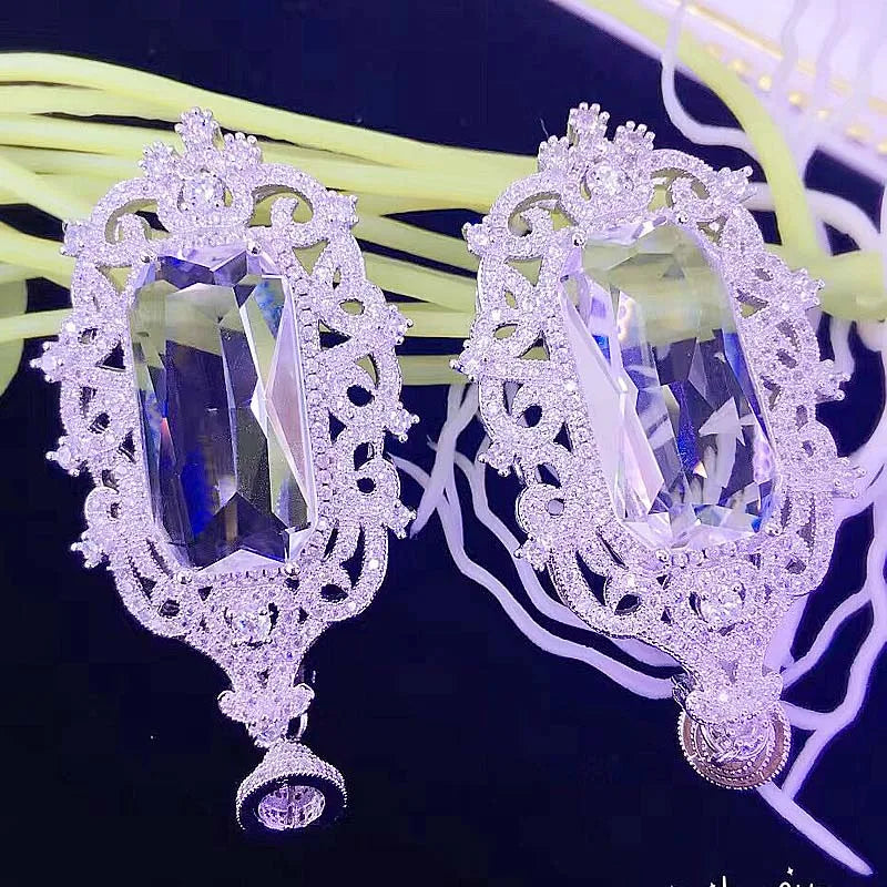 Zircon Micro Inlay Palace Buckle Tassel Pendant Long Sweater Chain