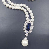 Zircon Micro Inlay Palace Buckle Tassel Pendant Long Sweater Chain