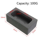 High-Purity Graphite Casting Mold for Silver Refining 3.5 oz/25 oz