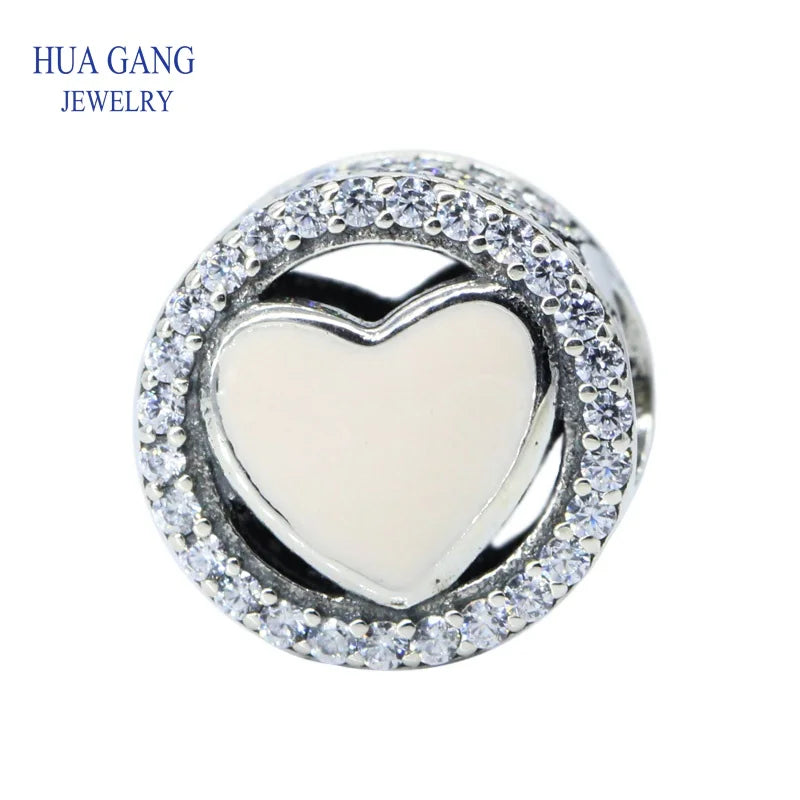 925 Sterling Silver Pink Love Charm Bracelet for Pandora Bracelets