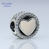 925 Sterling Silver Pink Love Charm Bracelet for Pandora Bracelets