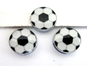 100pcs/lot 8mm soccer ball slide charm for DIY Accessories