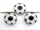 100pcs/lot 8mm soccer ball slide charm for DIY Accessories