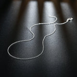 925 Sterling Silver Charms Circle Chain Necklace for Women Party Wedding
