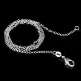 925 Sterling Silver Charms Circle Chain Necklace for Women Party Wedding