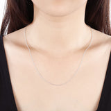 925 Sterling Silver Charms Circle Chain Necklace for Women Party Wedding