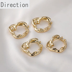 14k Baroque Geometric Square Pendant DIY Hand-Eared Pendant Material Accessories
