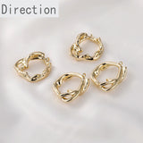 14k Baroque Geometric Square Pendant DIY Hand-Eared Pendant Material Accessories
