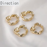 14k Baroque Geometric Square Pendant DIY Hand-Eared Pendant Material Accessories