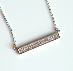 925 Silver CZ Choker Chain Necklace