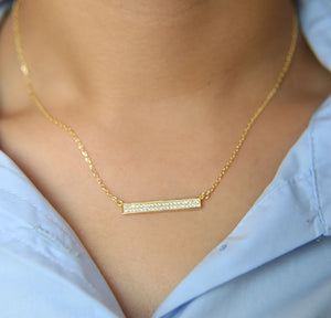 925 Silver CZ Choker Chain Necklace