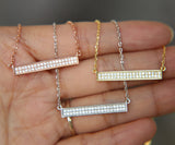 925 Silver CZ Choker Chain Necklace