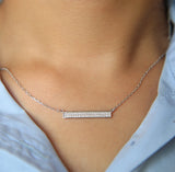 925 Silver CZ Choker Chain Necklace