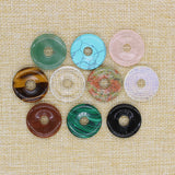 25mm Natural Stone Pendant Beads with 8mm Hole for DIY Necklace