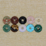 25mm Natural Stone Pendant Beads with 8mm Hole for DIY Necklace
