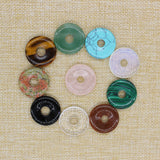25mm Natural Stone Pendant Beads with 8mm Hole for DIY Necklace