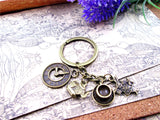 TV Series Rabbit Teapot Teacup Clock Charm Keyring Antique Bronze 30mm