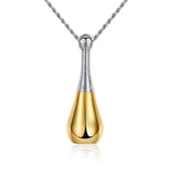 Stainless Steel Ashes Urn Necklace Cremation Perfume Bottle Pendant