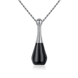 Stainless Steel Ashes Urn Necklace Cremation Perfume Bottle Pendant