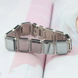 316L Stainless Steel Grey Crystal Women Bracelet