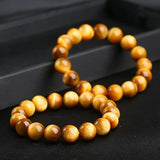 5A Golden Tiger Eye Bracelet Natural Stone Bead Bracelets for Women Men