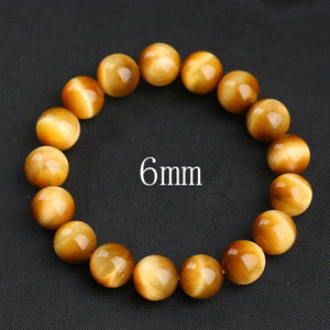 5A Golden Tiger Eye Bracelet Natural Stone Bead Bracelets for Women Men