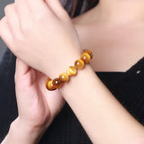 5A Golden Tiger Eye Bracelet Natural Stone Bead Bracelets for Women Men