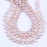 6-7mm Drilled Loose Button Pearl Strand