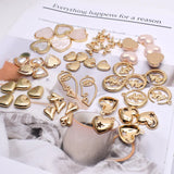 6pcs Heart Charms Pendants Jewelry Findings DIY Necklace Bracelet