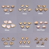 6pcs Heart Charms Pendants Jewelry Findings DIY Necklace Bracelet