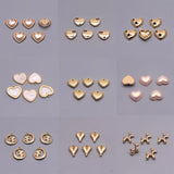 6pcs Heart Charms Pendants Jewelry Findings DIY Necklace Bracelet