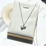 Silver Chain Necklace with 7-8mm Shell Beads