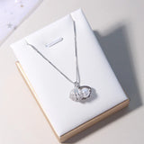 Silver Chain Necklace with 7-8mm Shell Beads