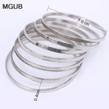High 7pcs/set 316L Stainless Steel Bracelet 2 Combinations Non-Fading Male LH585