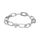 925 Silver Winter Mich Series Bracelet Round Clasp Chain Fashion Jewelry