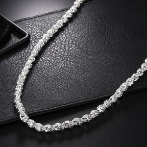 925 Sterling Silver 5MM Faucet Chain Necklace 20-24Inch
