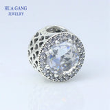 925 Silver Cerise Crystal Radiant Beads for DIY Pandora Charms