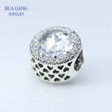 925 Silver Cerise Crystal Radiant Beads for DIY Pandora Charms