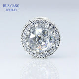 925 Silver Cerise Crystal Radiant Beads for DIY Pandora Charms