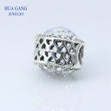 925 Silver Cerise Crystal Radiant Beads for DIY Pandora Charms