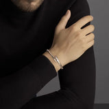 925 Silver Diamond Snake Bone Bracelet Women's Jewelry