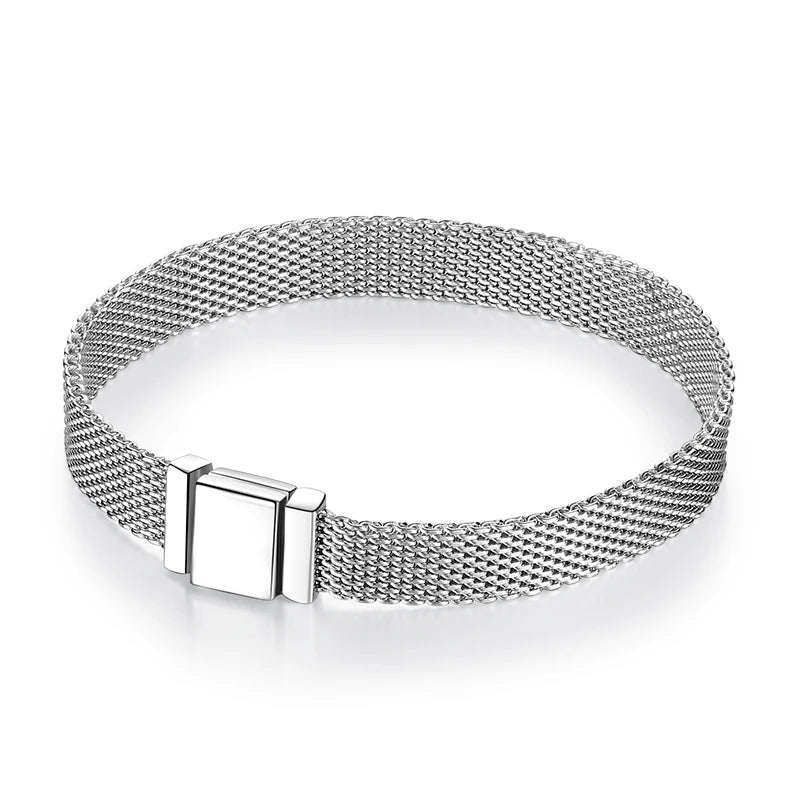 925 Sterling Silver Clip Beads Bracelets for Women